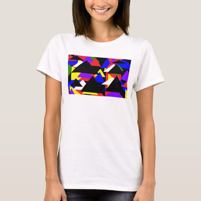 Grundläggande Tanktop för abstrakt med flera Färga T Shirt (Framsida)