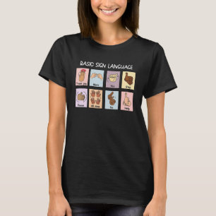 Grundläggande teckenspråk Tal-patologi AAC Sped Te T Shirt