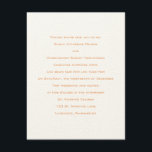 Grundläggande: Tenné:Bröllopsinbjudan Inbjudningar<br><div class="desc">ColourScheme Basics contemporary bröllopsinbjudan. 4, 25 x 5, 5-tums platta kort med vitt omslag. EU texturerade papprare med text och backade under vintern 2010/2011 och trenden färg tenné orange.</div>