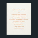 Grundläggande: Tenné:Bröllopsinbjudan Inbjudningar<br><div class="desc">ColourScheme Basics contemporary bröllopsinbjudan. 4, 25 x 5, 5-tums platta kort med vitt omslag. EU texturerade papprare med text och backade under vintern 2010/2011 och trenden färg tenné orange.</div>