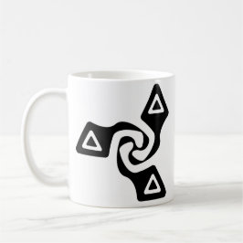 Grundläggande Tri pilar (svarten) Kaffemugg