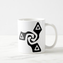 Grundläggande Tri pilar (svarten) Kaffemugg