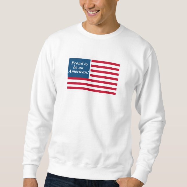 Grundläggande tröja för stolt amerikan sweatshirt (Framsida)