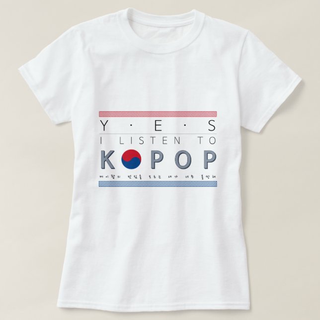 Grundläggande tshirt för K-Pop älskareKpop Tee (Design framsida)