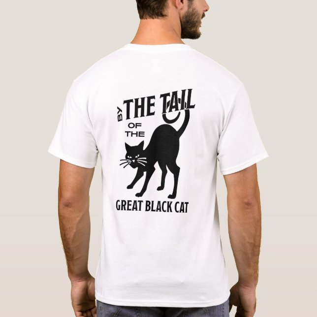 Grundläggande TSrt "Svan vid Underbara svarta katt T Shirt (Baksida)