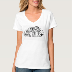 Grundläggande V - nackeutslagsplatsskjortan i vit T Shirt