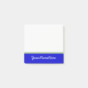Grundläggande vanligt, blåttbakgrund + Ljust Cya Post-it Block