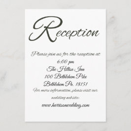 Grundläggande visitkort för stort R-bröllop Tilläggskort