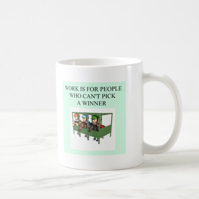 grundlig född upp hästkapplöpningdesign kaffemugg (Höger)