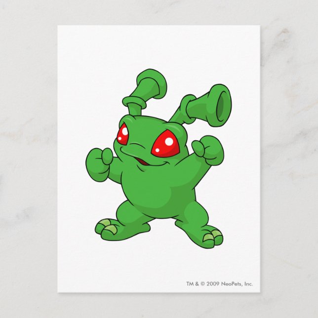 Grundo Grönt Vykort (Framsida)