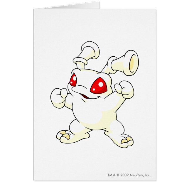 Grundo vit hälsningskort (Framsidan)