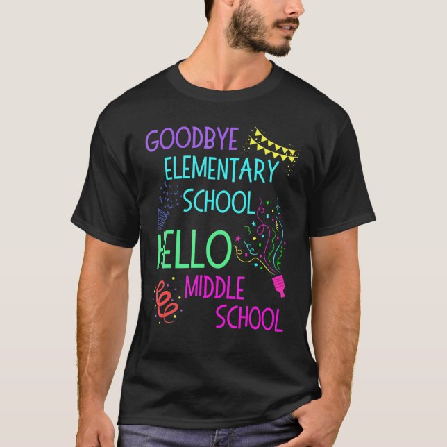 Grundskola i hej Mitten i Studenten T Shirt (Framsida)