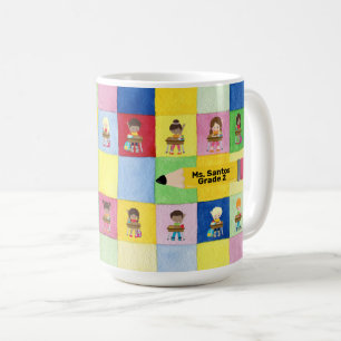 Grundskolelärare Barn Desk Lärare Kaffemugg