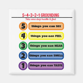 Grundteknik för ångest/Stressa 5 sinnen Magnet