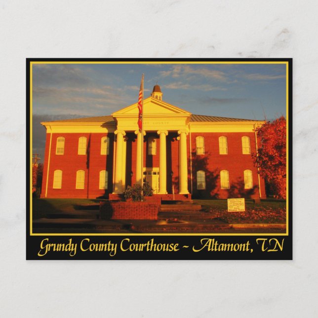 Grundy County Domstol - Altamont, TN Vykort (Framsida)