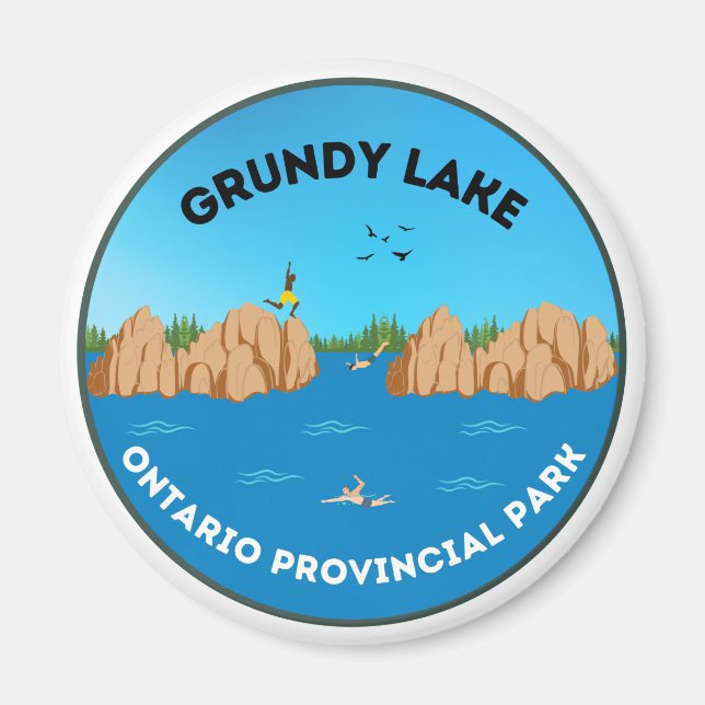 Grundy Sjö Ontario Provinspark Magnet (Framsidan)