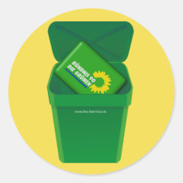 Grüne in die Tonne! Satire! - Runt Klistermärke