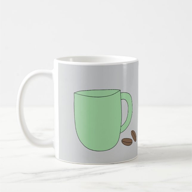 Grüne Kaffeetasse Kaffemugg (Vänster)