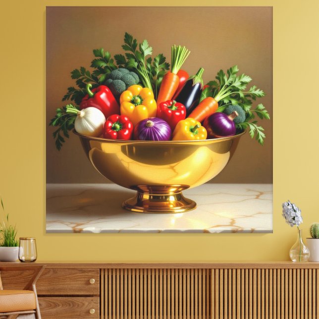 „Grüne Kraft – Das Leben aus der Erde“ Canvastryck (Insitu (Vardagsrum))