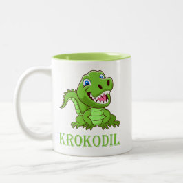 grüne Krokodil Två-Tonad Mugg