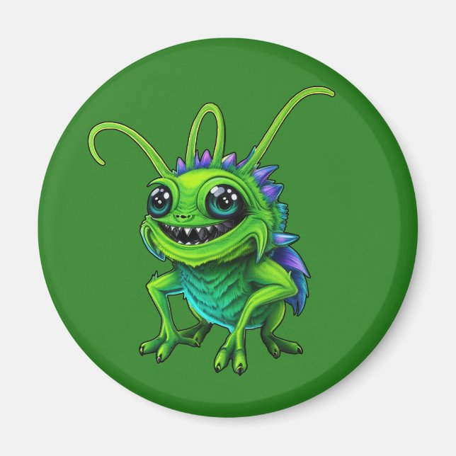 Grüne Monster-Grille -  Magnet (Framsidan)