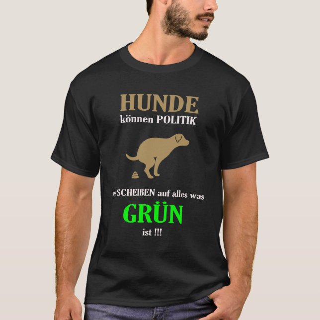 Grüne Nein Danke Anti Grönt Sayed Påstående T Shirt (Framsida)