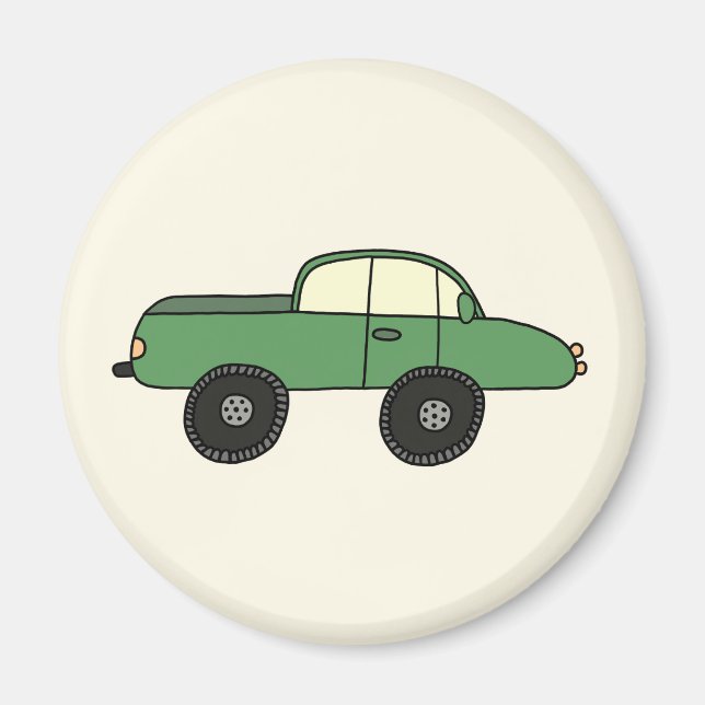 Grüner Geländewagen Magnet (Framsidan)