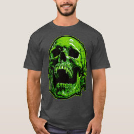 Grüner Vampirschädel T Shirt