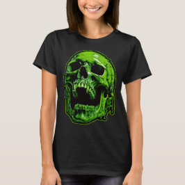 Grüner Vampirschädel T Shirt