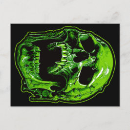 Grüner Vampirschädel Vykort