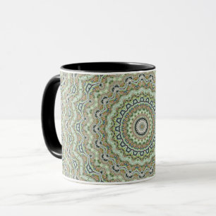 Grünes Kaleidoskop Mugg