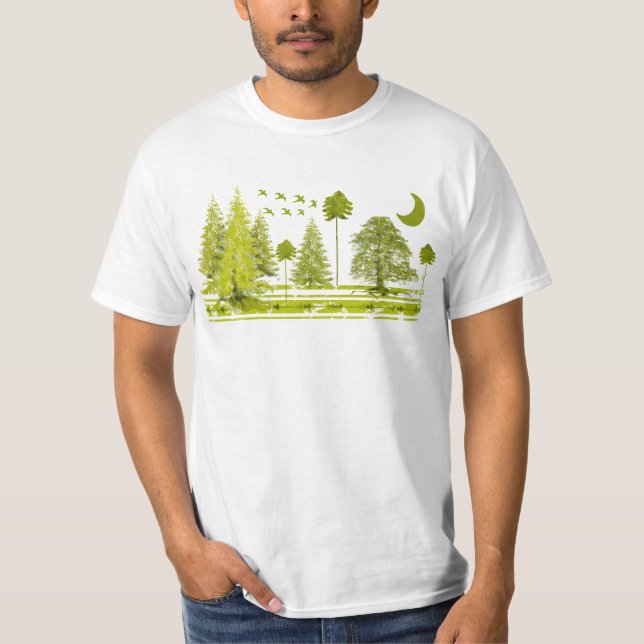 Grungad Gräs Måne - T-shirt (Framsida)