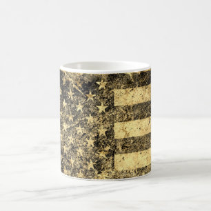 Grunge 2 för gammal amerikansk Flagga Kaffemugg
