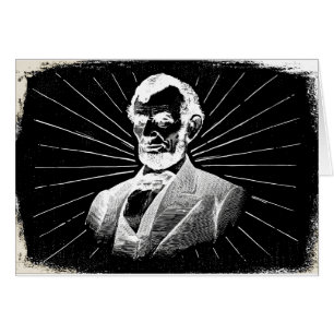 grunge abraham lincoln hälsningskort