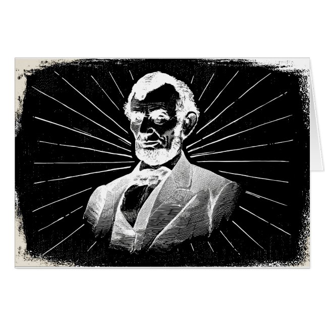 grunge abraham lincoln hälsningskort (Framsidan Horizontal)