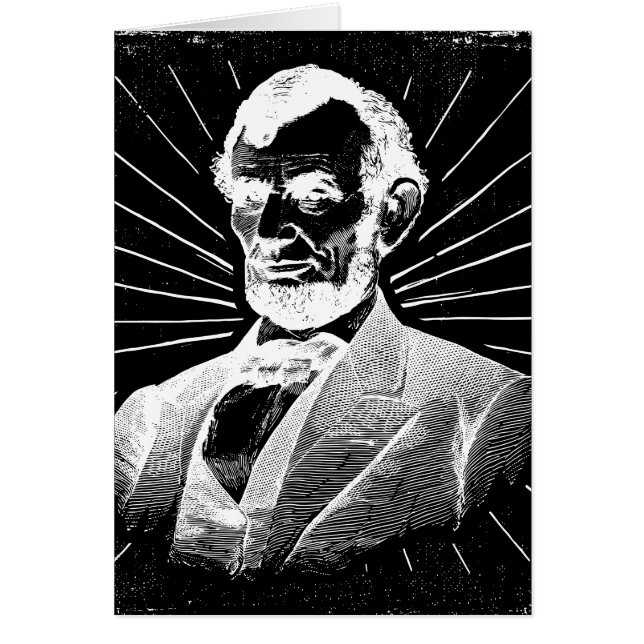 grunge abraham lincoln hälsningskort (Framsidan)