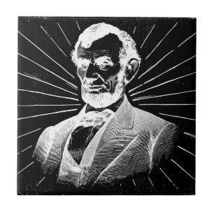 grunge abraham lincoln kakelplatta