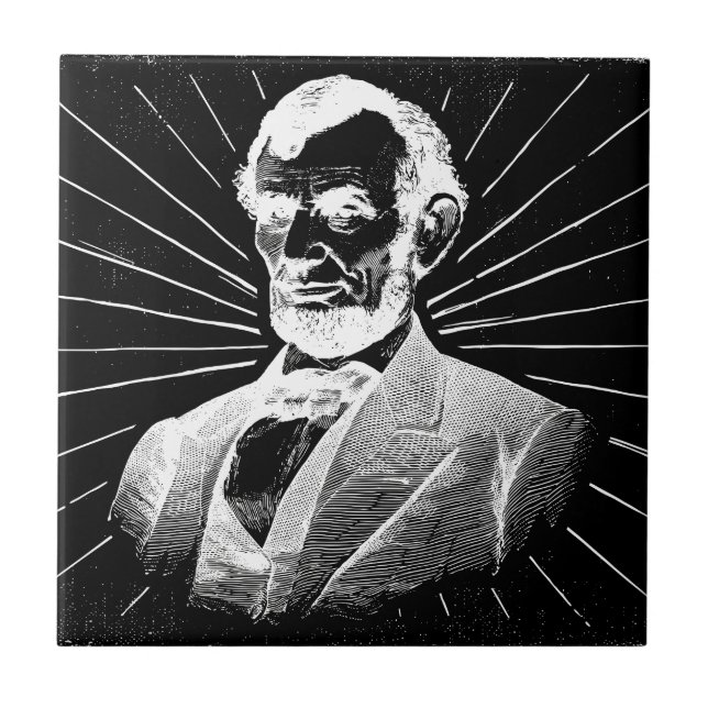 grunge abraham lincoln kakelplatta (Framsidan)