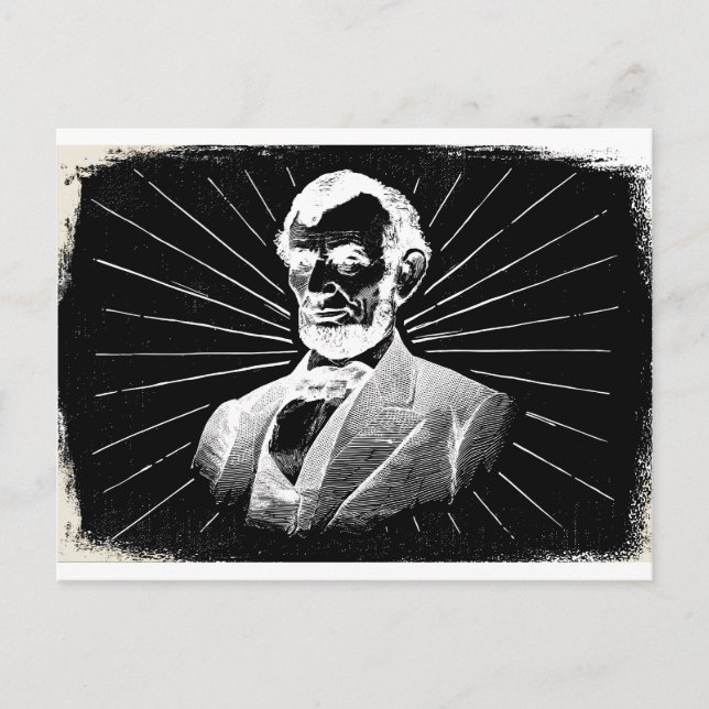 grunge abraham lincoln vykort (Framsida)
