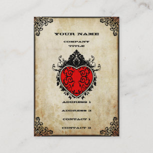 Grunge Ace of Hearts Visitkort