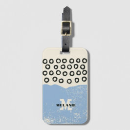 Grunge aesthetic abstract minimal Monogram Bagagebricka