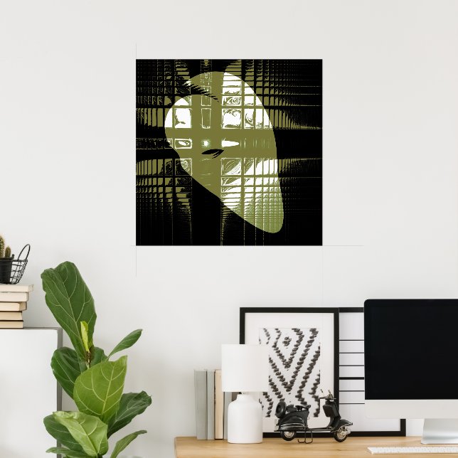 Grunge Aesthetic Fractal Art Poster (Hemmakontoret)