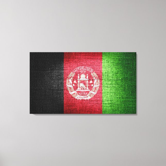 Grunge Afghanistan Flagga Canvastryck (Framsida)