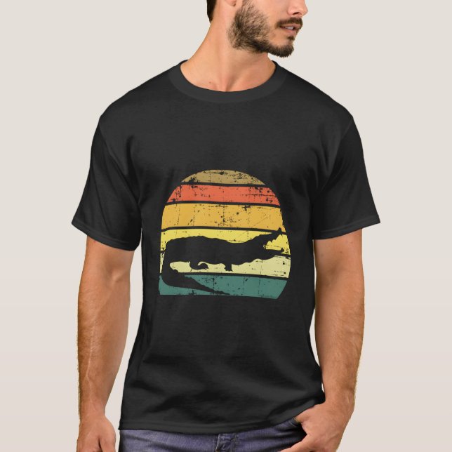 Grunge Alligator Everglades T Shirt (Framsida)