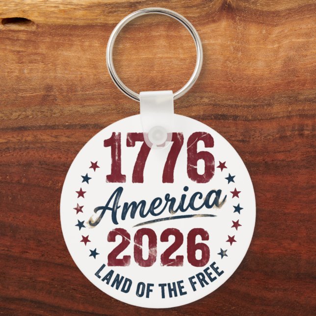 Grunge America 1776 - 2026 De frias land  Nyckelring (Framsida)
