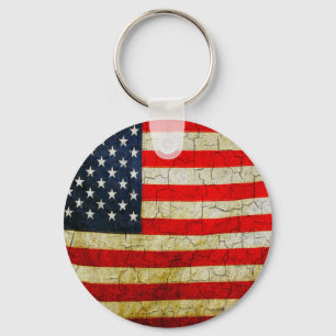 Grunge America flagga Nyckelring