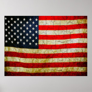 Grunge America flagga Poster