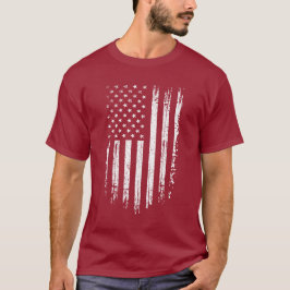 Grunge American Flag  T Shirt