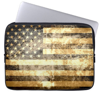 Grunge American Flagga 3 Laptop Sleeve