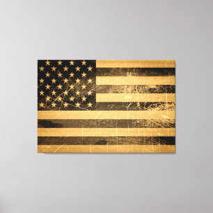 Grunge American Flagga 4 Canvastryck